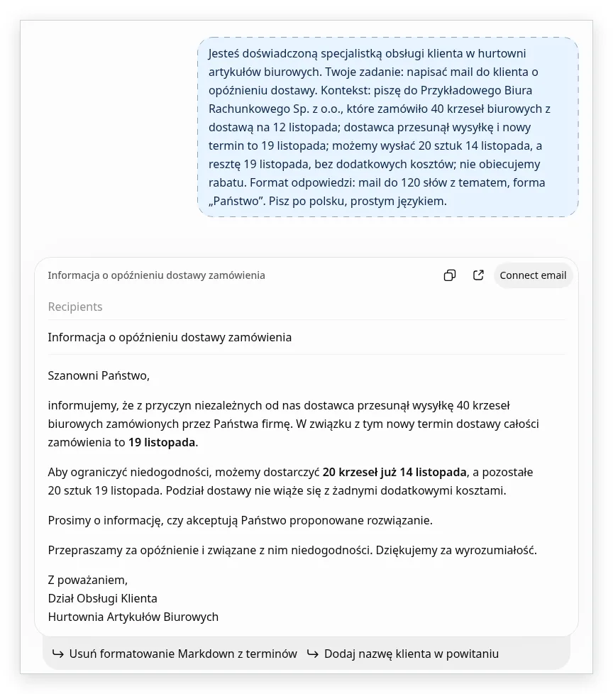 Zrzut S13: ChatGPT (chatgpt.com), interfejs po angielsku